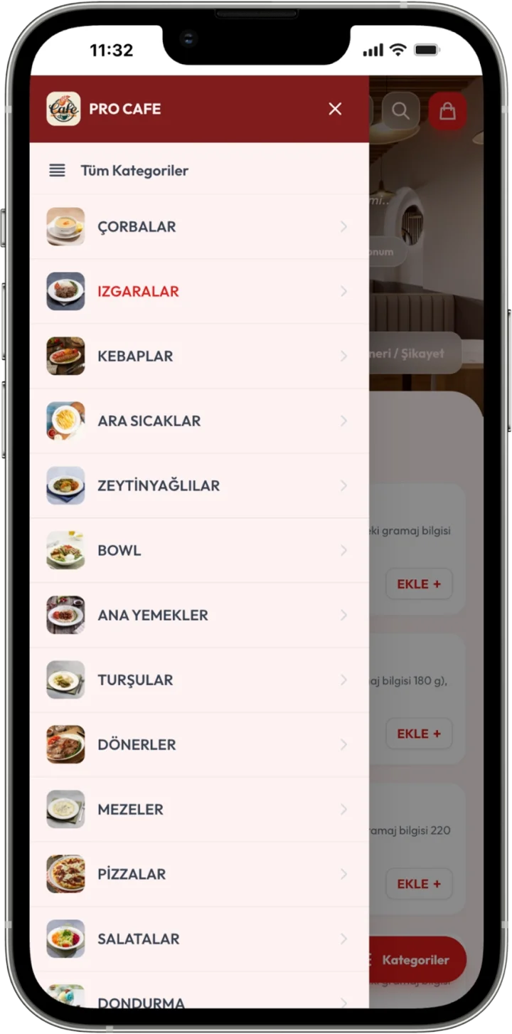 Sıcak Ev QR menü teması önizlemesi